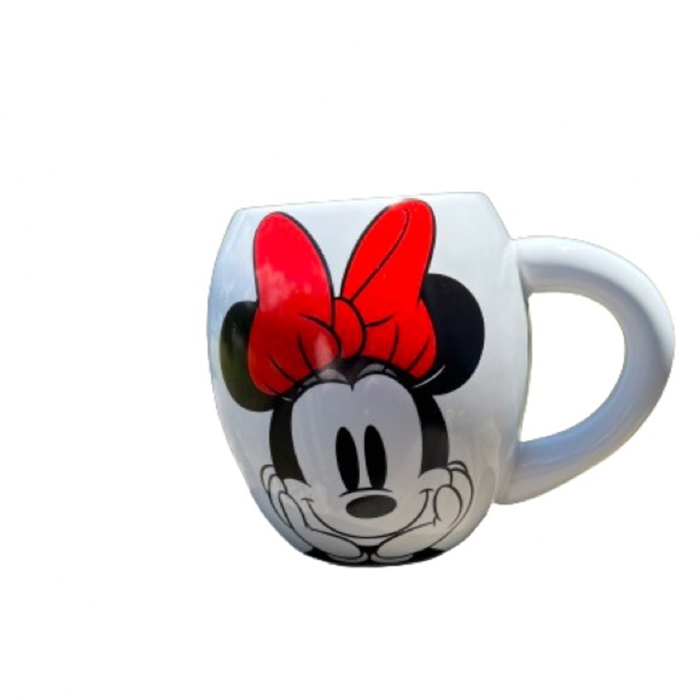 Disney Minnie Mouse Signature‎ Oval Ceramic Mug White